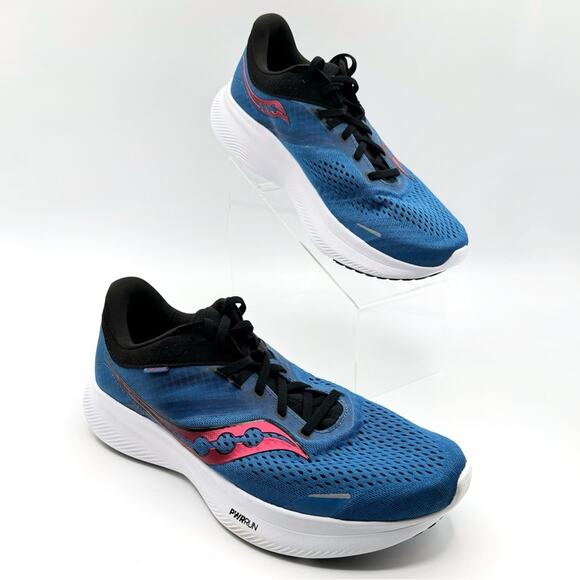 Saucony Other - Saucony Men’s Ride 16 Hydro Black Blue Road-Running Sneakers Size 10 Wide